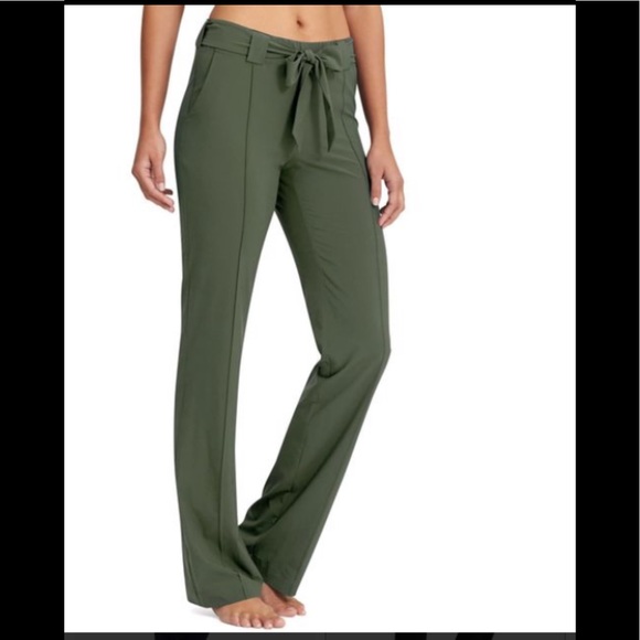 Athleta Destination Wide Leg Pant Green 